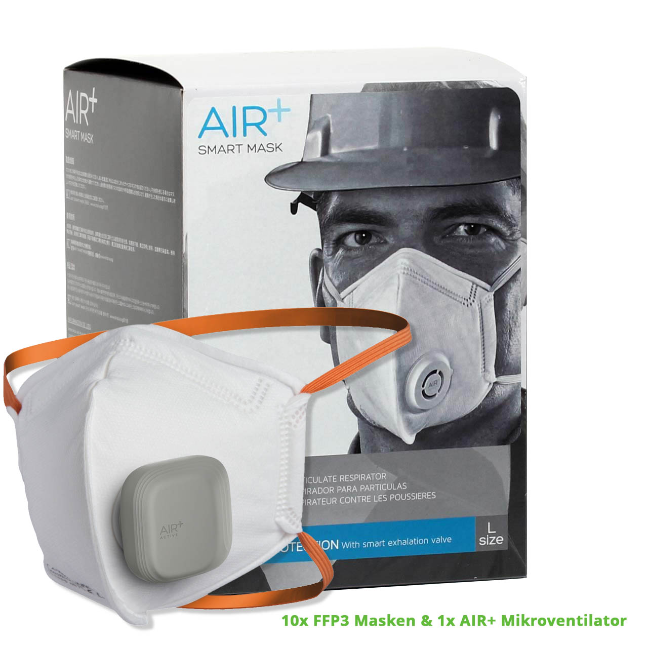 Ventilator & 10 Masken FFP3